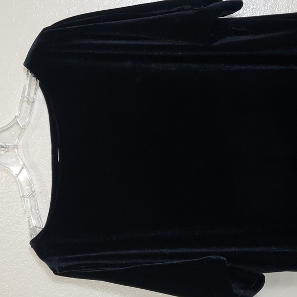 Chico's Plus Size Black Velvet Shift Dress Size 3 US 16/18 Holiday Party - Picture 3 of 8